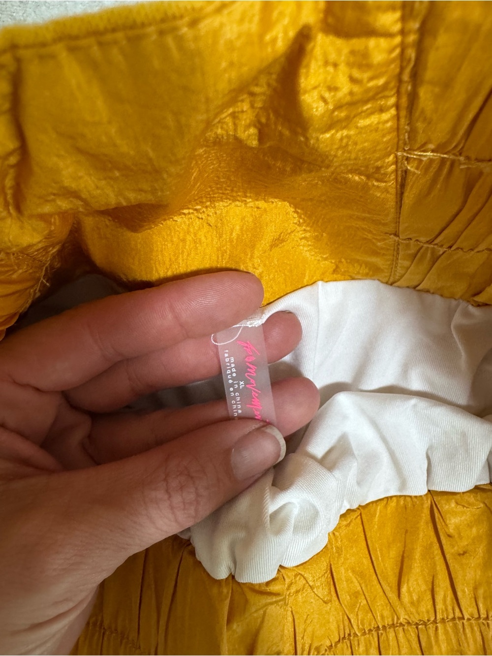 FP Movement by Free People Mustard Yellow Smocked Waist Athletic Shorts - Picture 3 of 3